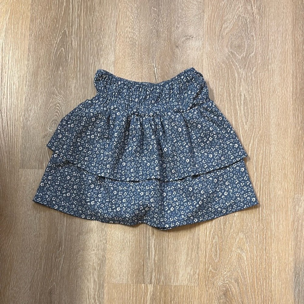 Zara Blue Floral skirt with shorts